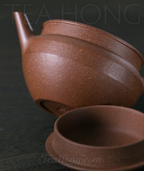 A Yixing teapot handcrafted by Li Guo Qiang: side tilt